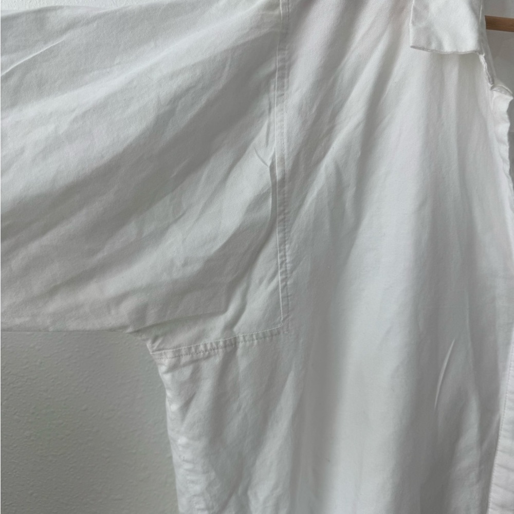 Pure Jill 100% Cotton White Button Down Shirt XL Oversized Minimalist Tunic - Picture 3 of 11
